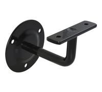 SCHÖSSWENDER 4.09.0120 SCHÖSSMETALL Supporto per corrimano Rotondo, Distanza dalla Parete 80 mm, Rivestimento Nero