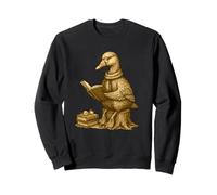 Scholar Duck Reading Books Vintage Bookish Academy Art Felpa