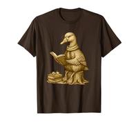 Scholar Duck Reading Books Vintage Bookish Academy Art Maglietta