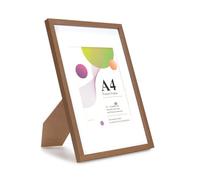Scholar Tree Cornice A4 - 1 confezione, marrone cornici per foto 21 x 29,7 cm, in legno A4 con supporto da tavolo o da appendere alla parete