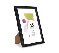 Scholar Tree Cornice formato A5, confezione da 1 cornice nera formato A5, cornici nere 53 x 14,8 cm, cornici in legno con supporto da tavolo o da appendere alla parete