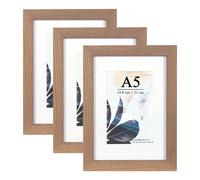 Scholar Tree Cornice portafoto A5, in vero legno colorato, in plexiglas, set da 3