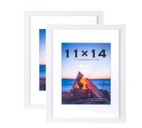 Scholar Tree Cornici bianche 35,5 x 27,9 cm, confezione da 2 cornici in legno per montaggio su tavolo e parete, supporto per foto 20 x 25 cm