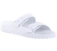 Scholl Bahia, Sandali Donna in plastica a due strappi con fibbia regolabile - Bianco - 39 EU