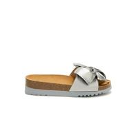 Scholl Bowy 2.0, Sandali Donna a un cinturino - Grigio Metallizzato - 41 EU