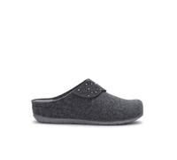 Scholl Bruges, pantofole da casa in lana e pelle scamosciata, Donna, Grigio scuro, 39 EU