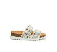 Scholl Cadice, Sandali Donna a 2 cinturini con perline - Bianco - 42 EU