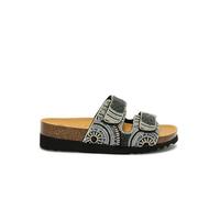 Scholl Cadice, Sandali Donna a 2 cinturini con perline - Nero - 36 EU