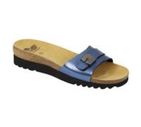 Scholl CALZATURA GINNI PRINTED SYNTHETIC WOMENS BLUE 36 TOMAIA SIMILPELLE STAMPATA FODERA TOMAIA FELTRO SOTTOPIEDE MICROFIBRA EVA CALZATA F COLLEZIONE 2018