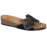 Scholl CAMILLA MULE MICROSTRASS-W BLACK BIOPRINT FREETIME SIMILPELLE MICROFIBRA EVA F 40 COLLEZIONE SS20