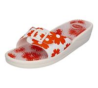 Scholl New Massage, Sandal Donna, Bianco Arancione, 40 EU