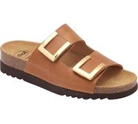Scholl Ciabatte Donna MONTEREY 2 STRAPS Vintage leather bis Cognac