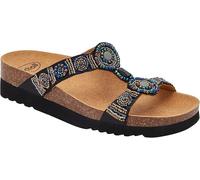 Scholl Ciabatte Donna NEW BOGOTA' WEDGE Satin beads Black/Multi