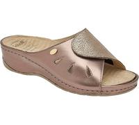 Scholl Ciabatte NIVES Lam.Synth+printed suede Dk Bronze