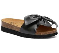 SCHOLL ciabatte sandali fiocco pelle BOWY 2.0 plantare BioPrint sughero NERO