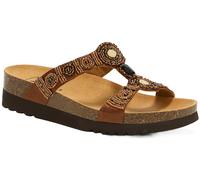 SCHOLL ciabatte sandali NEW BOGOTA' WEDGE plantare BioPrint MARRONE COGNAC MULTI