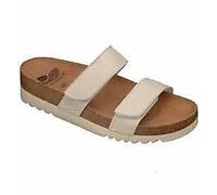 SCHOLL ciabatte sandali pelle 2 fasce con strappi LUSAKA 2.0 BIANCO plantare Bio