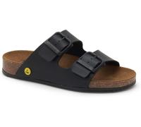 Scholl Cork PRO 2 Fibbie, Sandali Bassi Unisex-Adulto, Nero, 39 EU