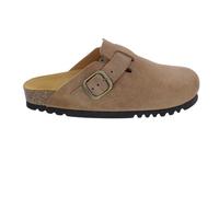 Scholl Clog Con Supporto Per Il Piede In Camoscio - Pelle Scamosciata In Taupe