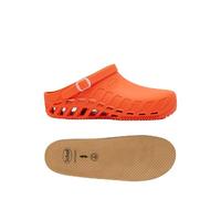 Scholl Clog Evo Arancione + Scholl Solette Anatomiche e Antistatiche per Clog Evo - Arancione/Marrone