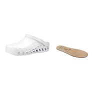 Scholl Clog Evo Bianco Solette Antistatiche in Memory Cushion per Clog Evo - Bianco/Marrone
