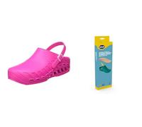 Scholl Clog Evo Fuchsia + Scholl Solette Anatomiche e Antistatiche per Clog Evo- Fuchsia/Marrone