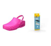 Scholl Clog Evo Fuchsia + Scholl Solette Antistatiche PRO in Memory Cushion per Clog Evo - Fuchsia/Nero