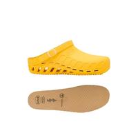 Scholl Clog Evo Giallo + Scholl Solette Antistatiche in Memory Cushion per Clog Evo - Giallo/Marrone