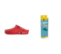 Scholl Clog Evo Rosso + Scholl Solette Anatomiche e Antistatiche per Clog Evo - Rosso/Marrone