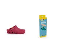 Scholl Clog Evo Vino + Scholl Solette Anatomiche e Antistatiche per Clog Evo - Vino/Marrone
