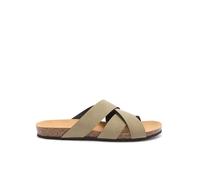 Scholl Didier, Sandali Uomo, Intrecciato, Khaki Chiaro, 44 EU