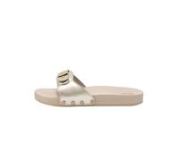 Scholl Donna Pescura piatto Sandalo, Platinum Gold, 36 EU