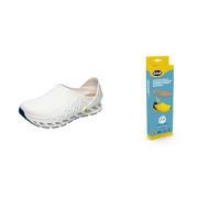 Scholl Evoflex Bianco + Scholl Solette Antistatiche PRO in Memory Cushion per Evoflex - Bianco/Nero