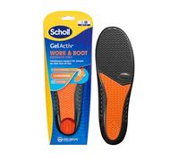 Scholl GelActiv - Solette da lavoro per uomo e donna, comfort durante tutto il giorno, assorbimento degli urti e ammortizzazione confortevole, con tecnologia GelWave, Arancione, UK Size 7-12