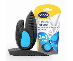 Scholl In-Balance Tallone, Plantare Sollievo Dolore, Solette Ortopediche Tallonite, Tendine d'Achille, Plantari con Gel Ammortizzante a Doppio Strato con Supporto Flessibile, Taglia M (40-42), 1 Paio