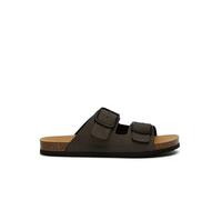 Scholl Jackie Sandalo Unisex in Pelle Scamosciata con Cinturini Regolabili e Suola in Sughero Naturale, Design Elegante e Confortevole con Fibbia Classica