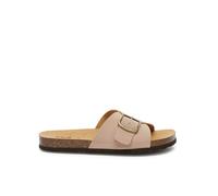 Scholl Jackie Sandalo Unisex in Pelle Sintetica con Plantare in Sughero Naturale, Design Minimalista e Sostegno Ottimale, Per Comfort e Stile