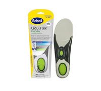 Scholl LiquiFlex Everyday L Comfort Solette, più imbottitura in memory foam e supporto per arco plantare, confezione da 2, Giallo, Large