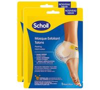 Scholl Maschera per piedi esfoliante con tacco - peeling piedi - elimina calli - cura dei piedi efficace - 2 calzini