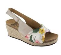Scholl MINDY SUEDE+TEXTILE WOMENS BONE/FLOWER FANTASY 39