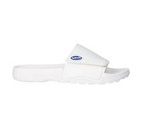 Scholl Nautilus - Ciabatte Unisex a Fascia Regolabile con Strap, Suola Massaggiante e Fodera in Tessuto, Ideali per Piscina, Spiaggia e Aree Benessere