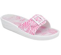 Scholl New Massage - Ciabatte Donna Comode con Plantare Massaggiante e Cinturino Regolabile - Resistenti all'Acqua, Adatte per Casa, Mare, Piscina, Palestra