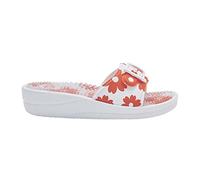 Scholl New Massage, Sandal Donna, Bianco Arancione, 41 EU