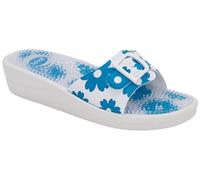 Scholl New Massage, Sandal Donna, Bianco Azzurro, 39 EU