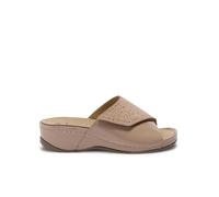 Scholl Nives, Sandali Donna a 1 strappo con velcro e soletta in Memory Cushion - Rosa Antico - 39 EU