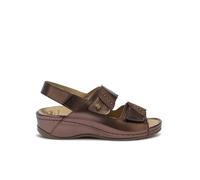 Scholl Nives, Sandali Donna a 2 cinturini e cinturino posteriore con tecnologia del plantare in Memory Cushion - Bronzo - 40 EU