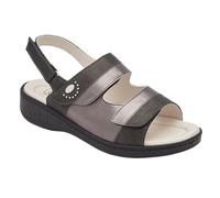 Scholl, Pantofola da donna regolabile con doppio cinturino, Nero, 37 EU