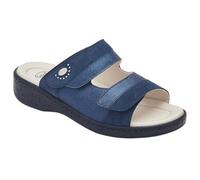Scholl, Pantofola da donna regolabile con doppio strappo, Blu, 39 EU