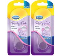Scholl Party Feet Retro Tallone - Cuscinetti In Gel Trasparente Per Protezione Del Tallone, Solette Antiscivolo Contro Sfregamento e Scivolamento, Comfort Discreto Per Scarpe Da Donna, Ultrasottile