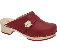 Scholl Pescura Clog 50, Sandali Donna, Rosso, 35 EU
